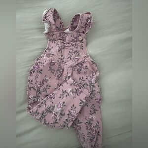 Gap - Love Shack Fancy, Pink Denim Overalls